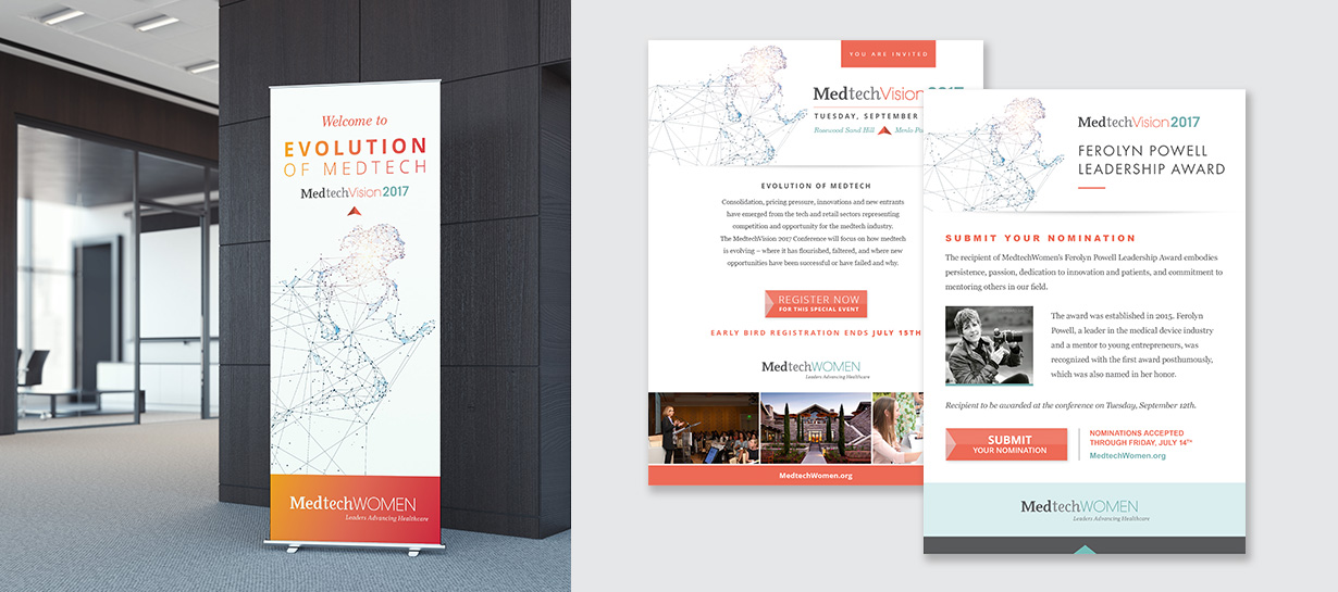 Medtech Vision Pull-up Banner and Trade Ads