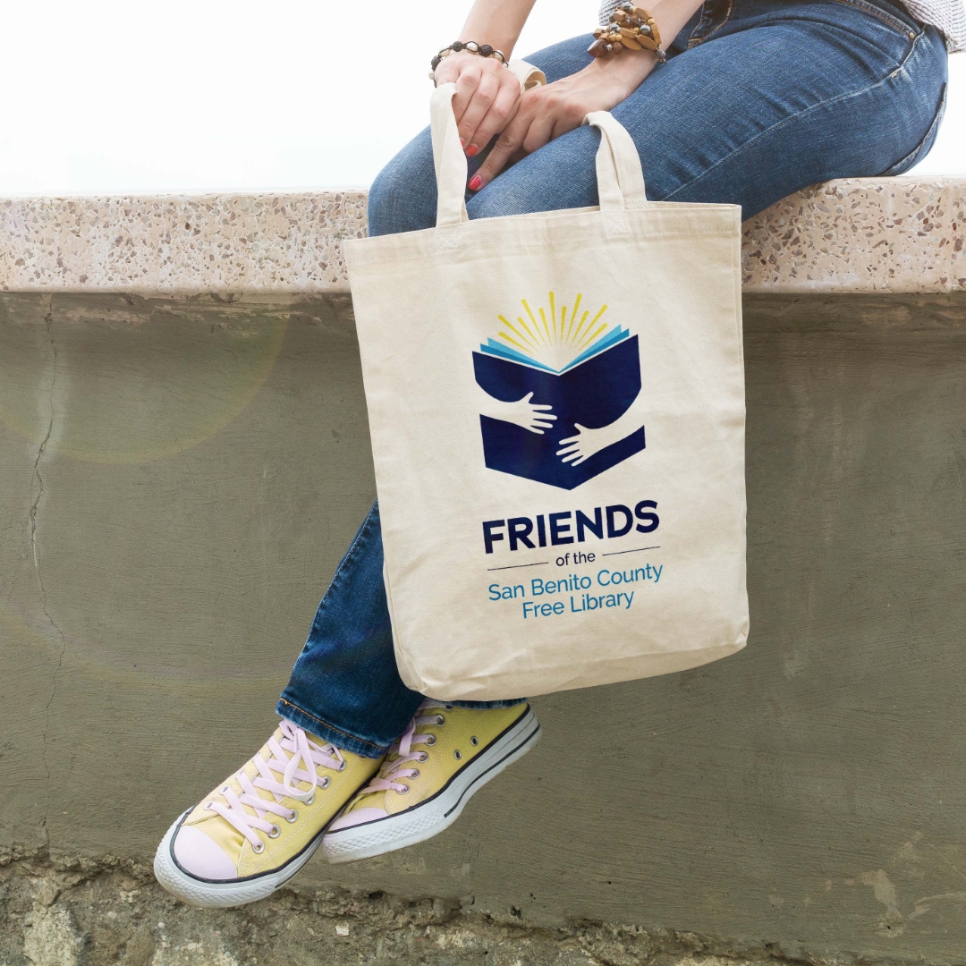 Friends logo on totebag